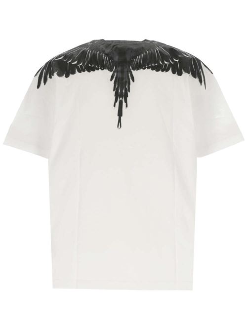 white/black t-shirt with Wings print MARCELO BURLON | CMAA056C99JER0010110